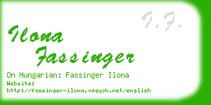ilona fassinger business card